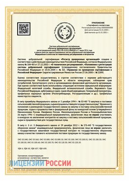 Приложение к сертификату для ИП Оленегорск Сертификат СТО 03.080.02033720.1-2020